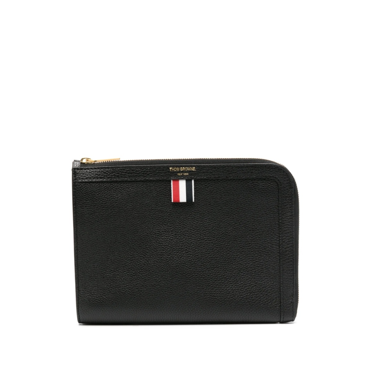 mini pebbled leather Gusset Folio