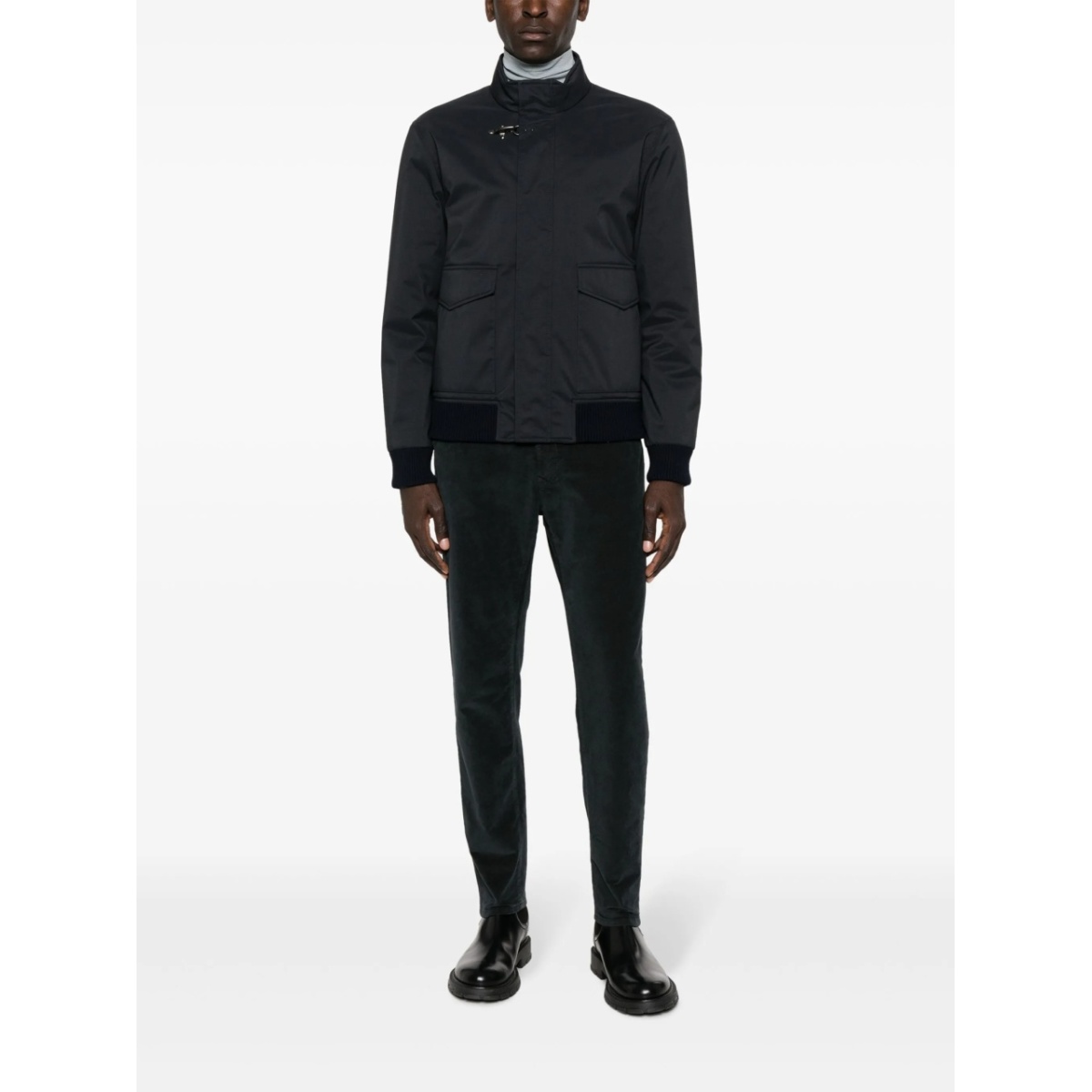 mock-neck zip-up bomber jacket - Img 2