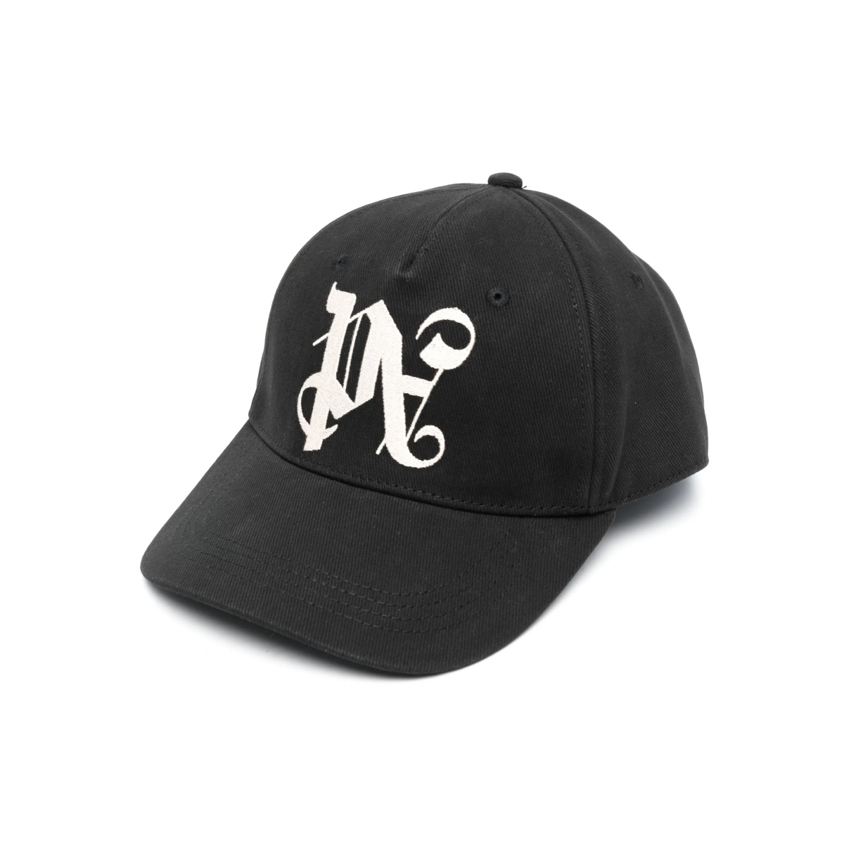 monogram-embroidered cotton cap