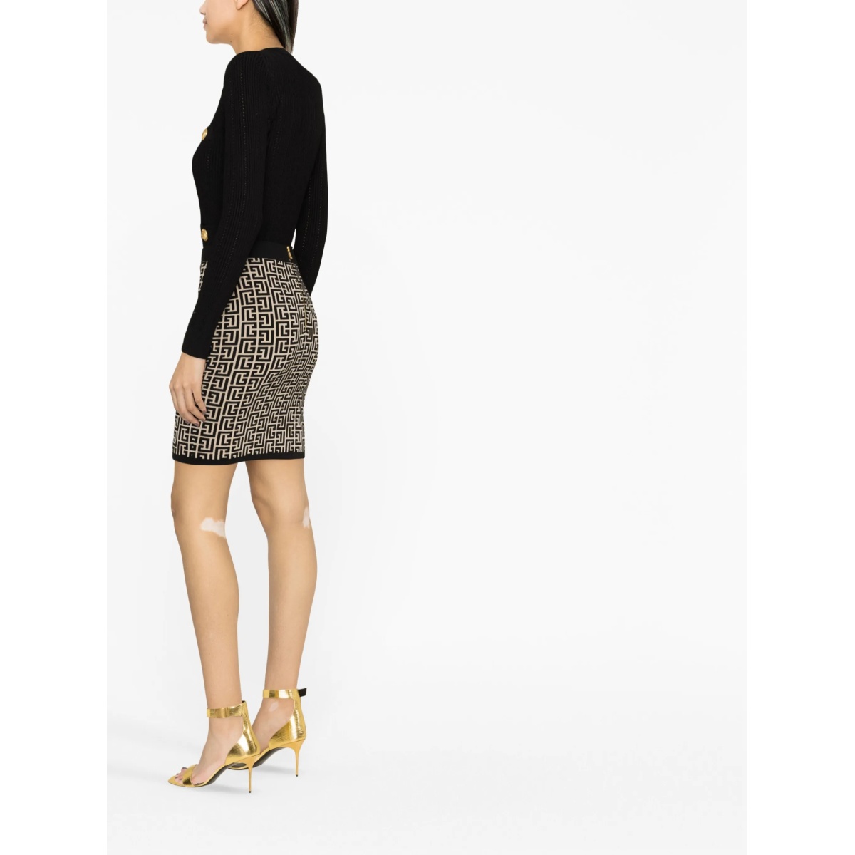 monogram-jacquard miniskirt - Img 3