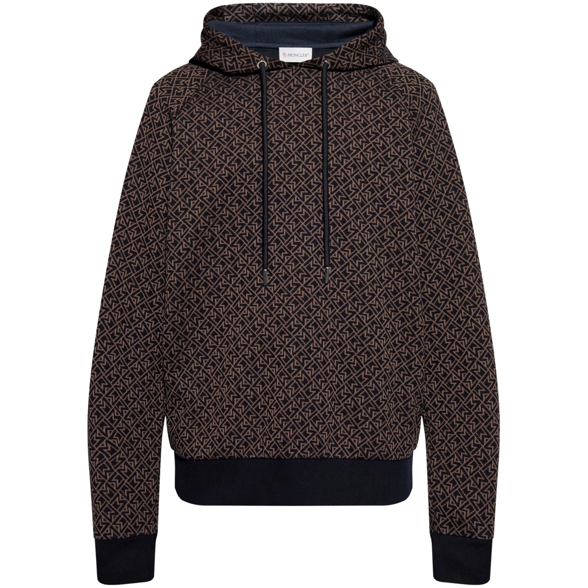 monogram-pattern hoodie