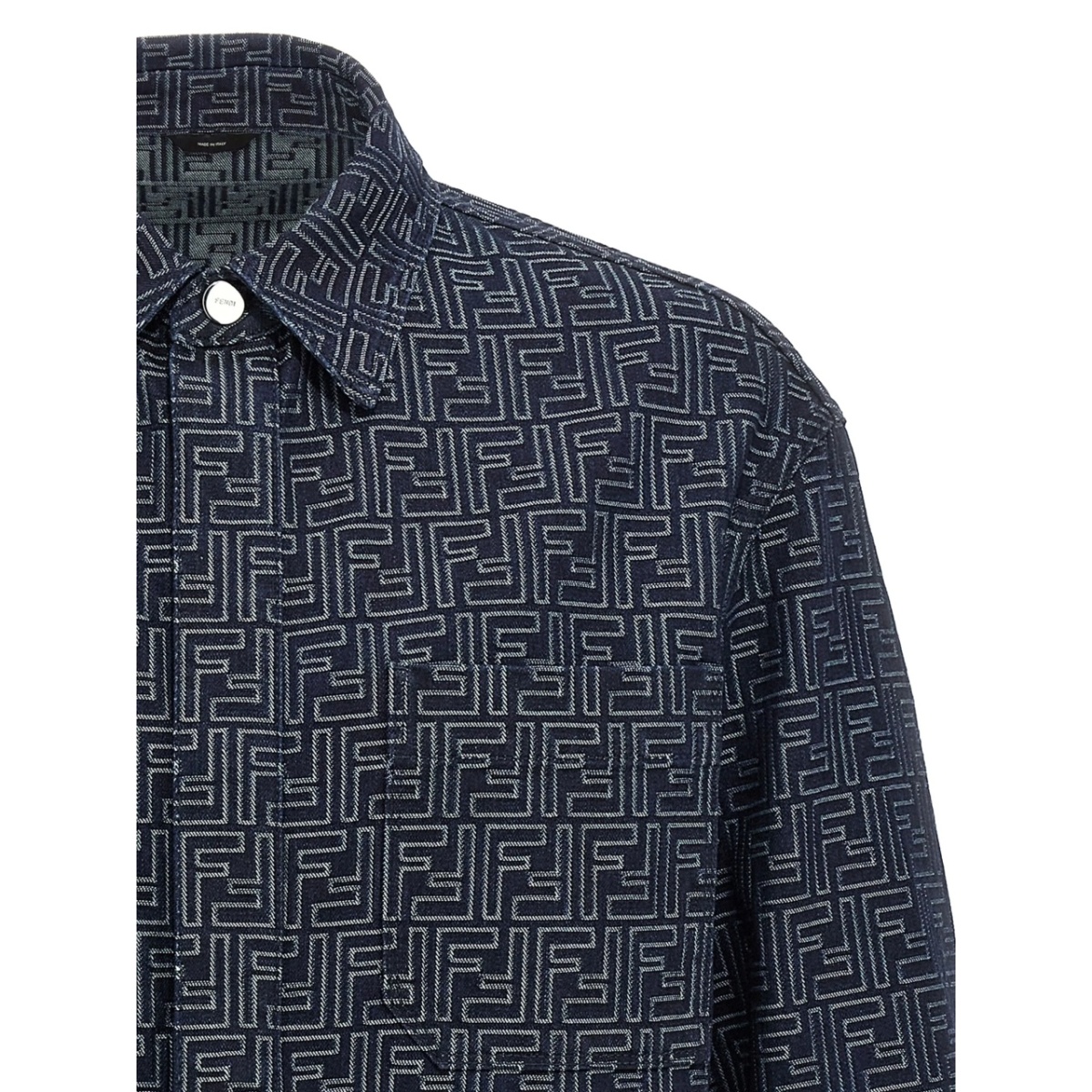 monogram-pattern shirt jacket - Img 3