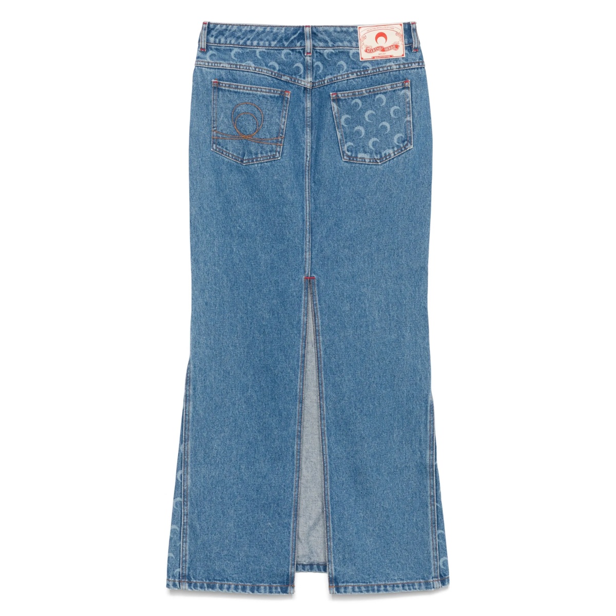 moon laser denim maxi skirt - Img 2