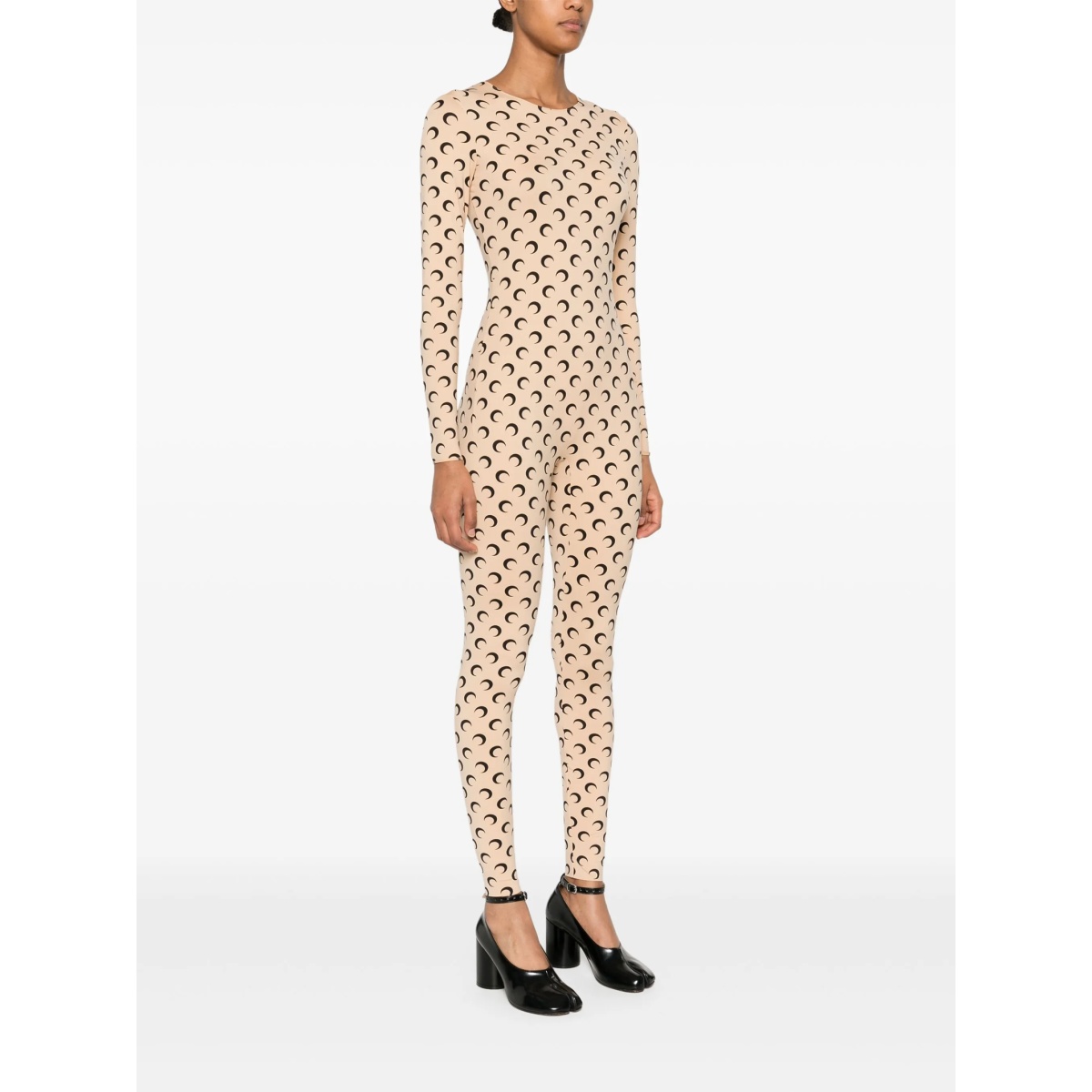 Moon-print jersey jumpsuit - Img 3