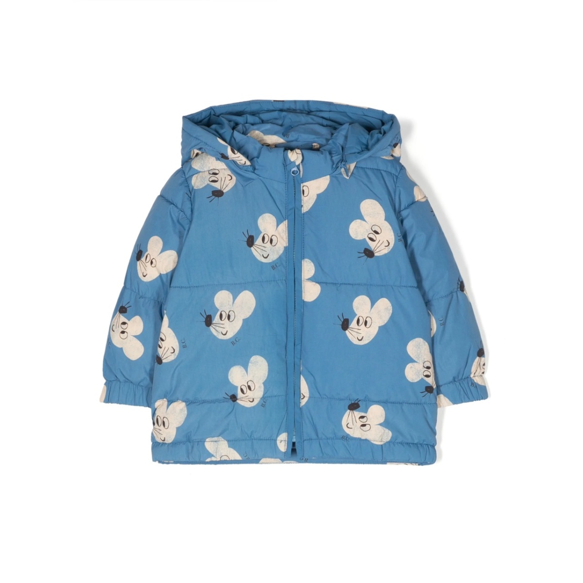 Mouse All Over padded hooded jacket