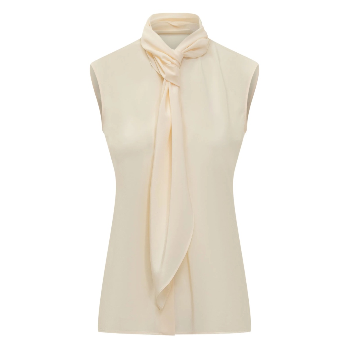 neck-tie sleeveless shirt