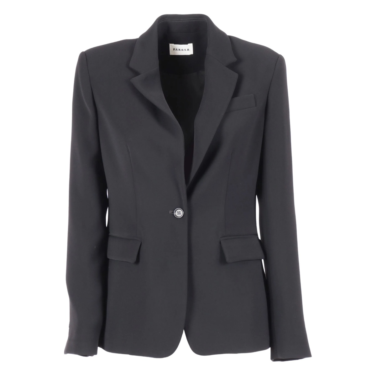 notched-lapel single-breasted blazer