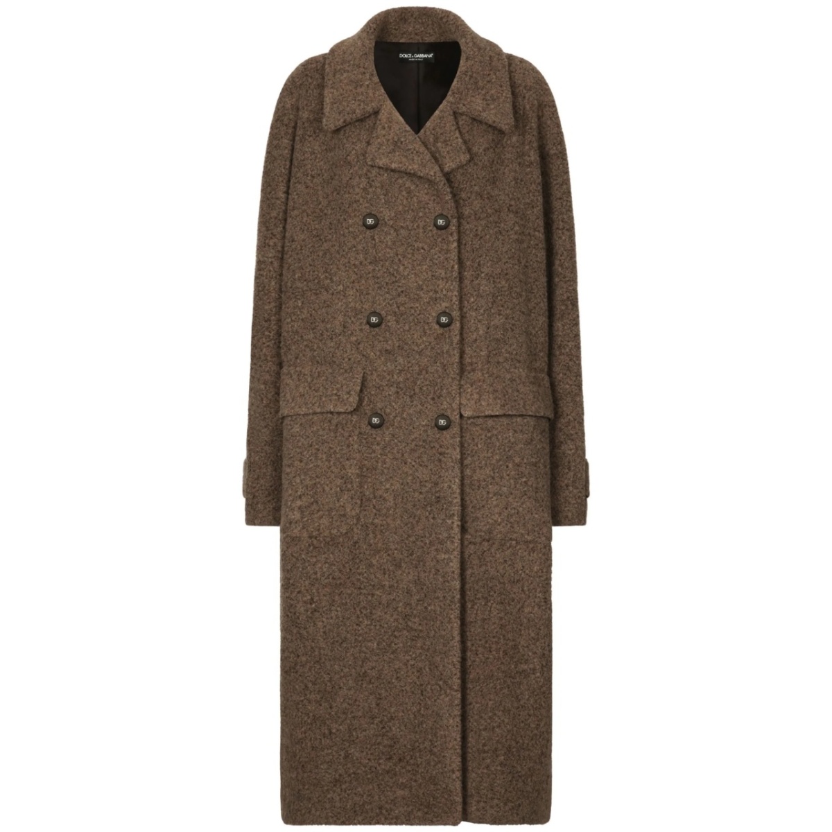 notched-lapels button-down coat