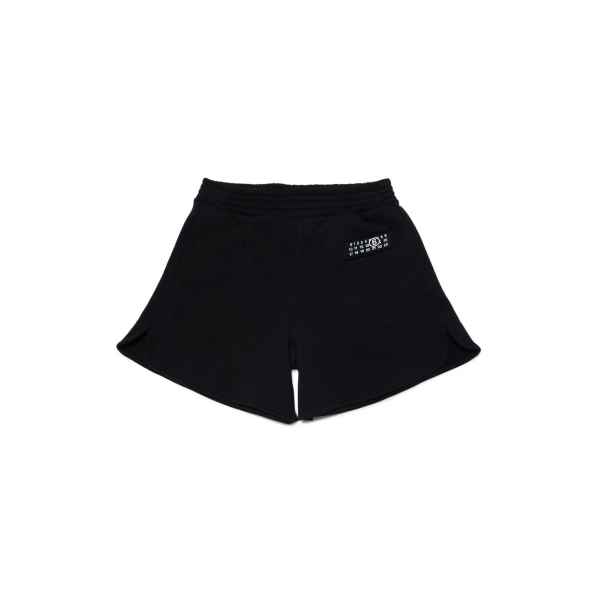 numbers-motif cotton track shorts