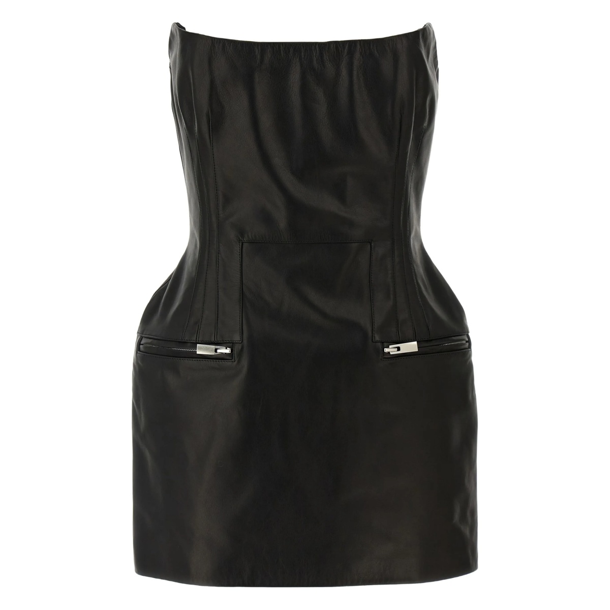 off-shoulder corset-style mini dress