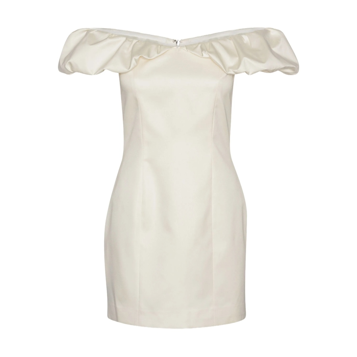 off-shoulder ruched minidress