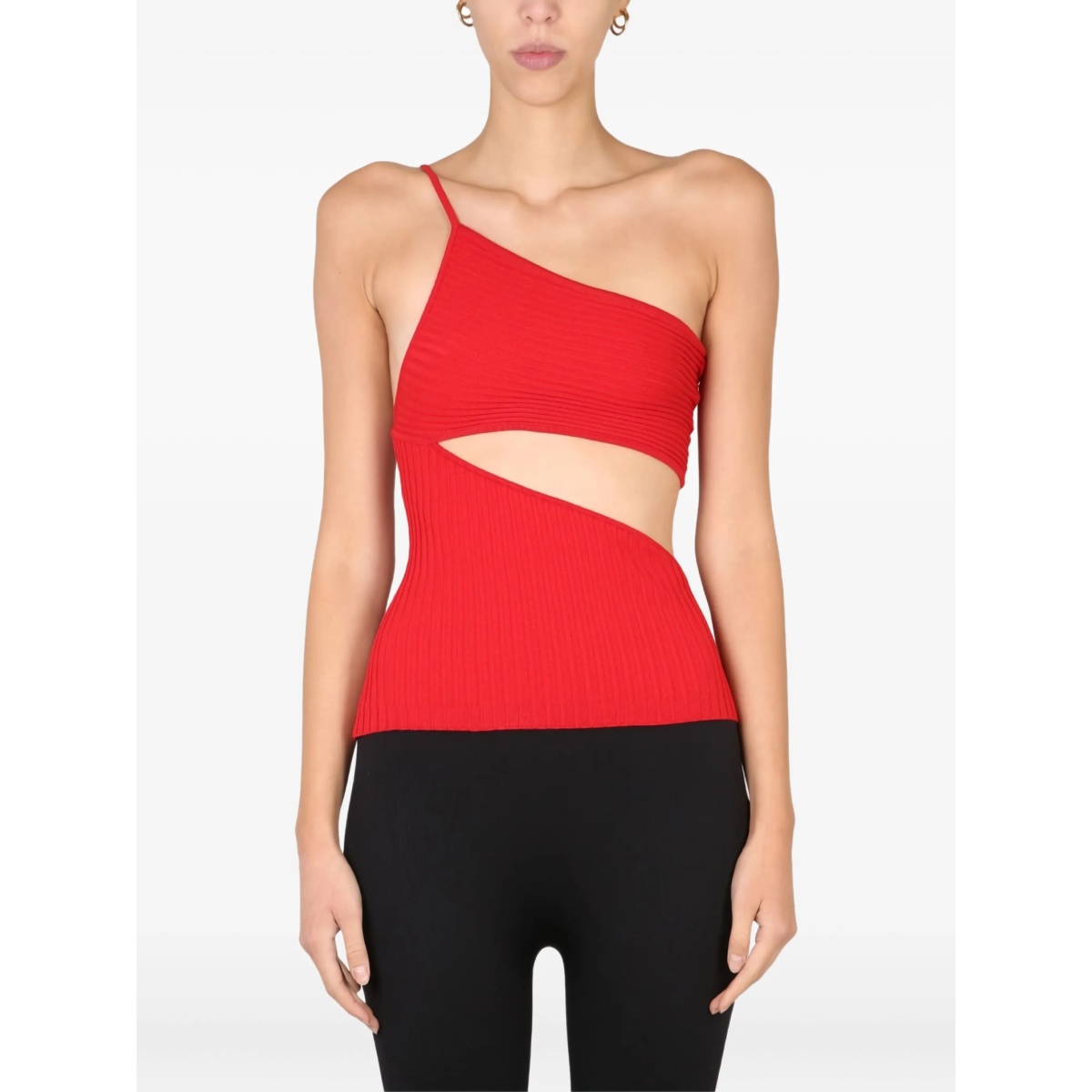 one-shoulder cut-out top