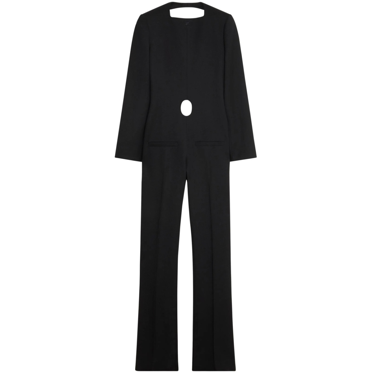 open-back virgin wool jumpsuit