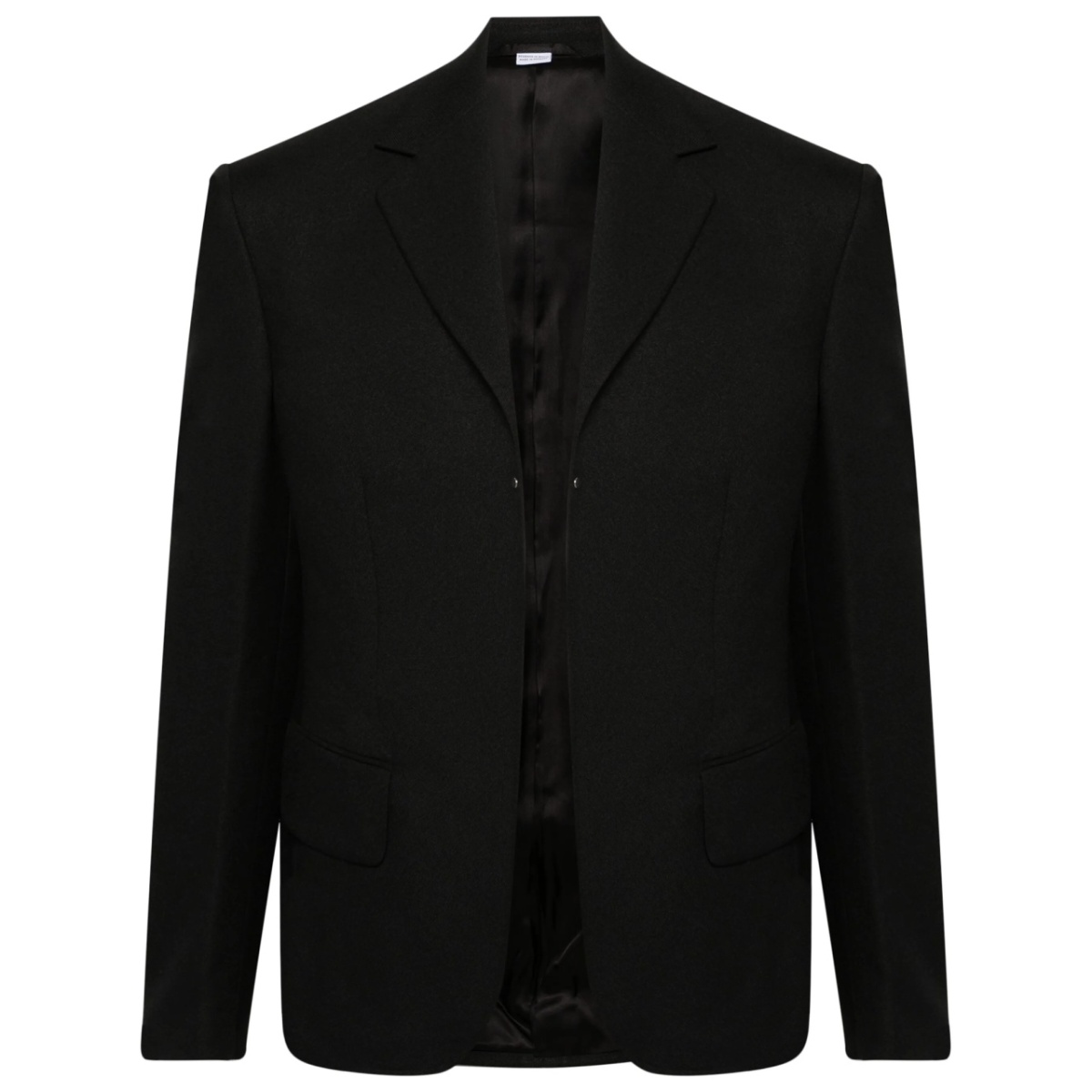open-front twill blazer