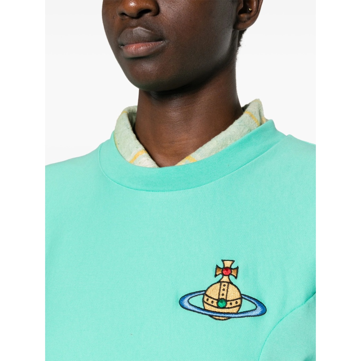 Orb-embroidered cotton sweatshirt - Img 5