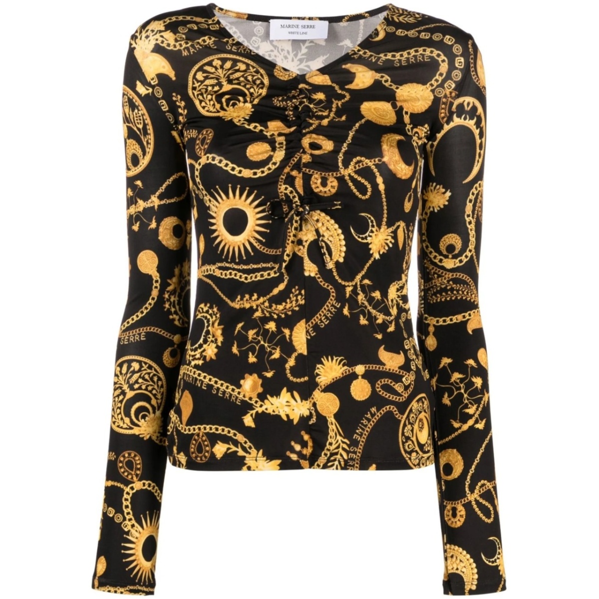 Ornament Moon-print top