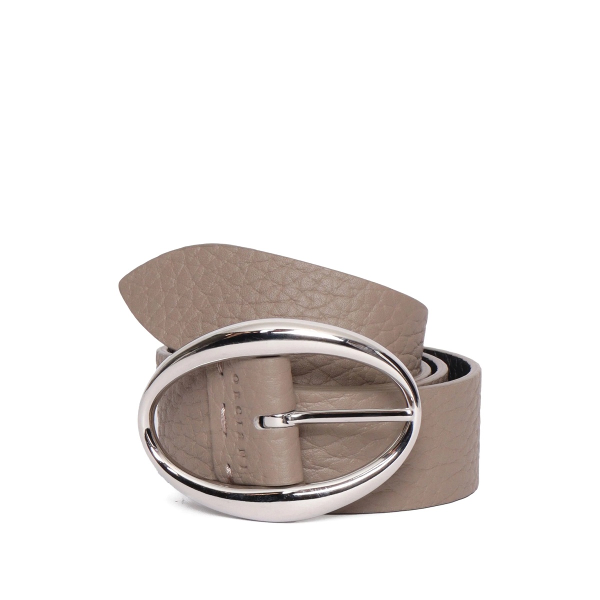oval-buckle leather belt - Img 2