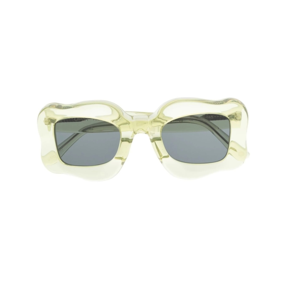 oversized curved-frame sunglasses