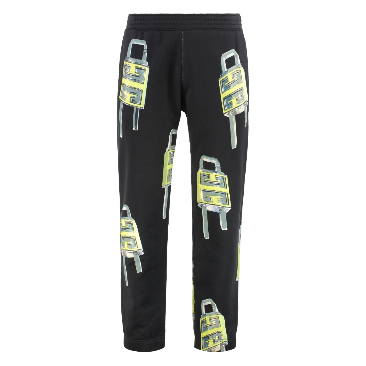 padlock-print track-pants