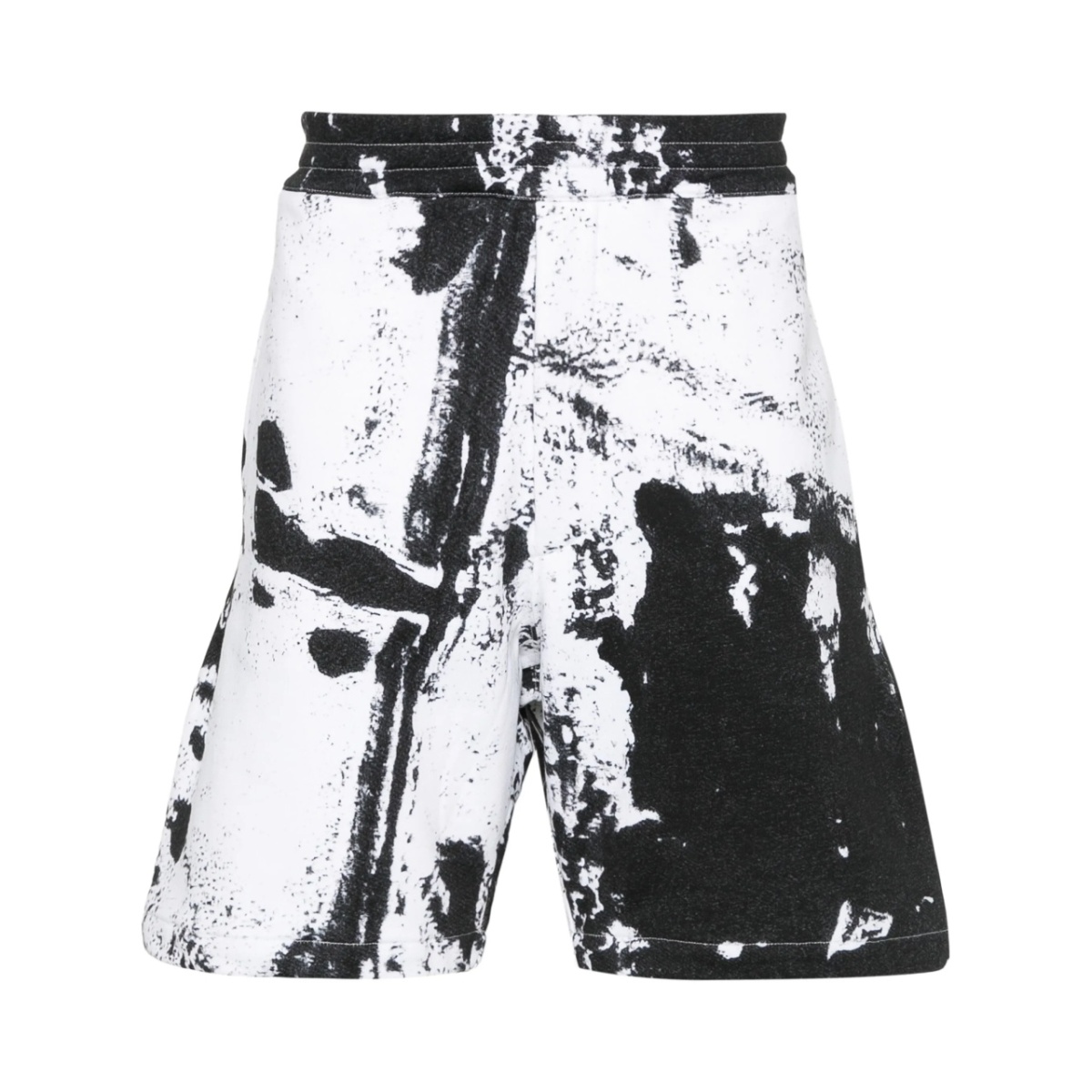 paint-splatter cotton shorts