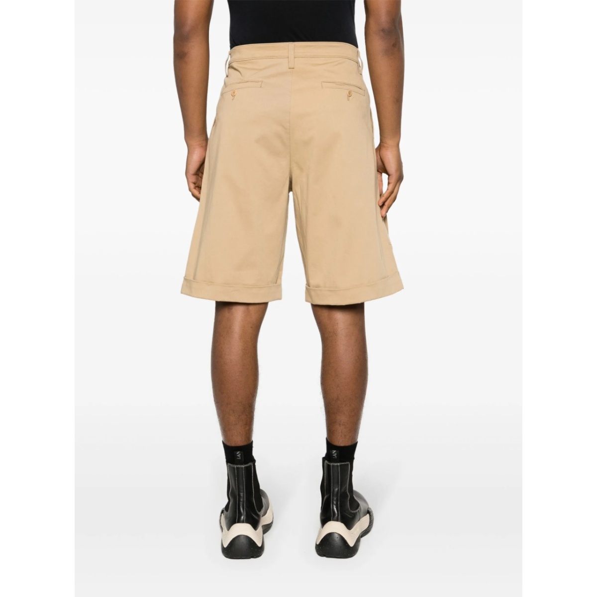 painterly-print cotton shorts - Img 4