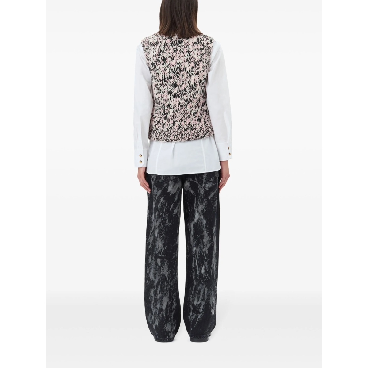 painterly-print palazzo trousers - Img 4