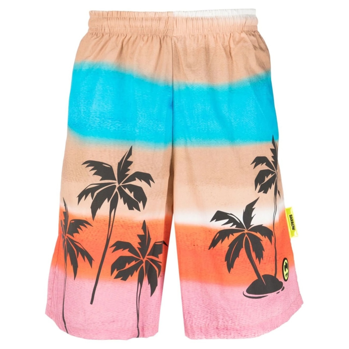 palm-tree print Bermuda shorts