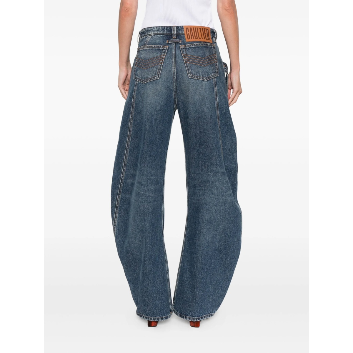 panelled belted jeans - Img 4