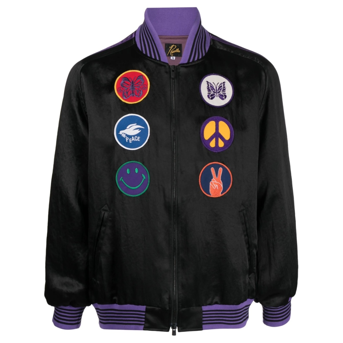 patch detail bomber jacket