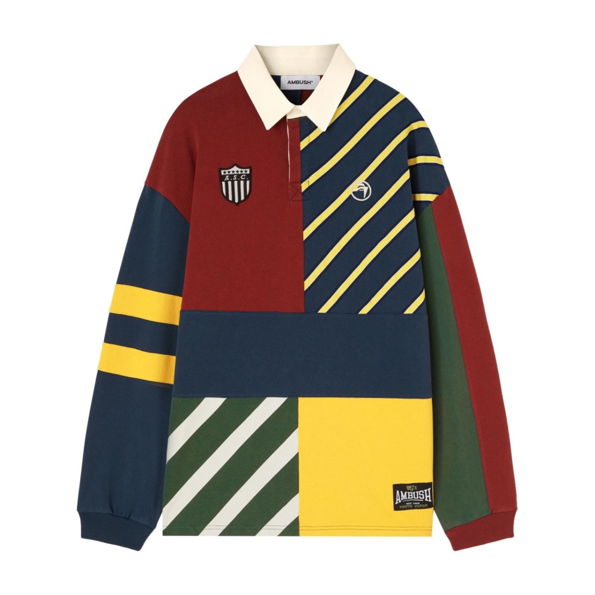 patchwork polo shirt