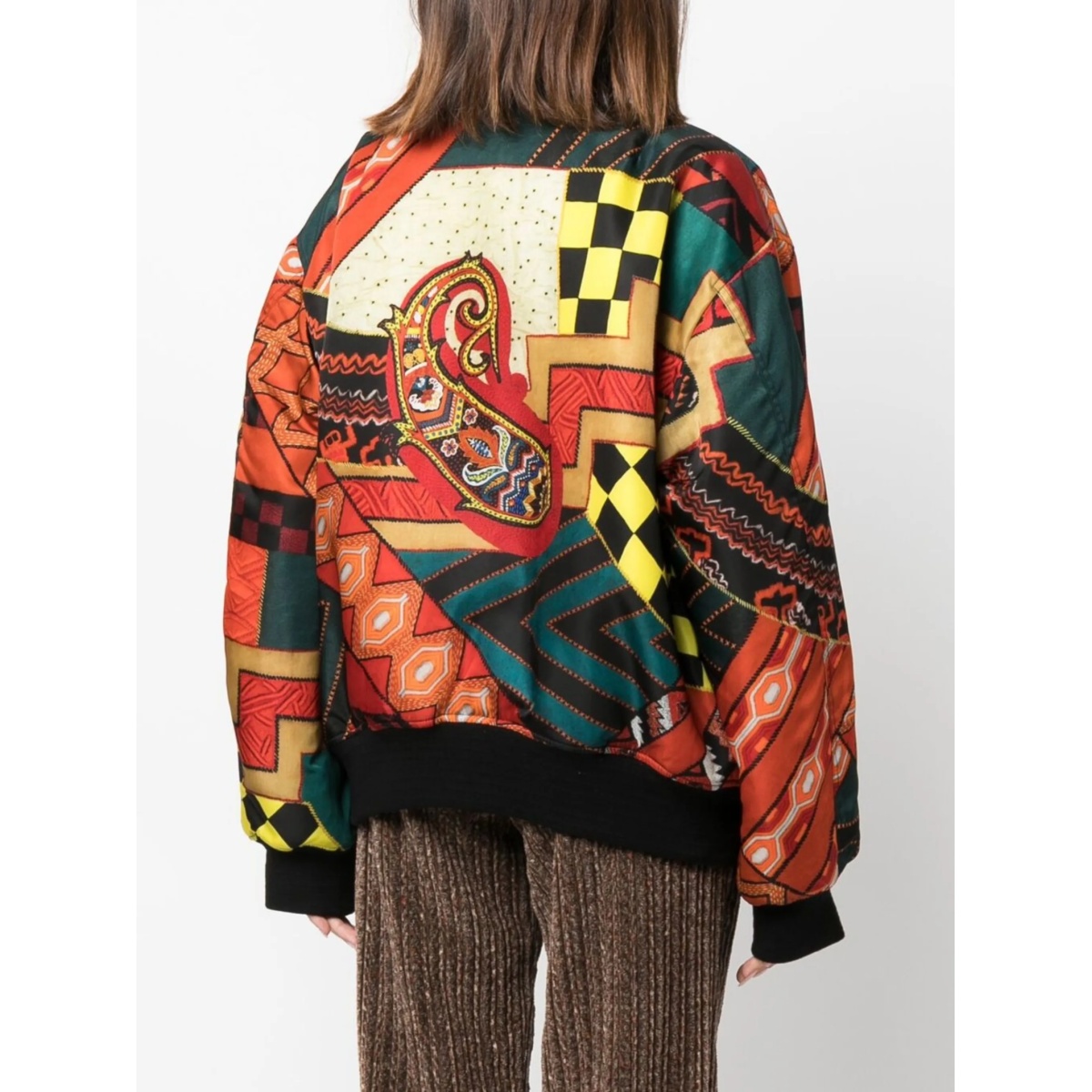 patchwork reversible bomber jacket - Img 4