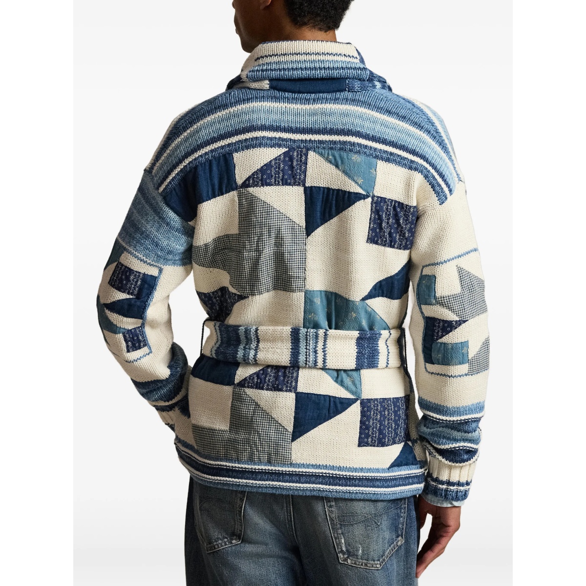 patchwork shawl cardigan - Img 4