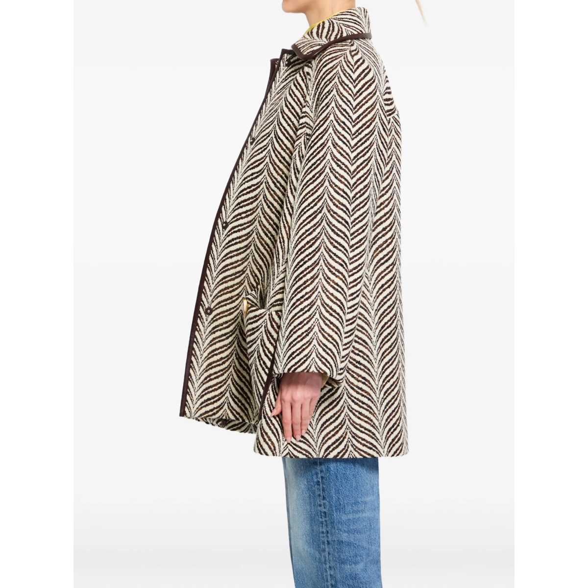 patterned button coat - Img 4