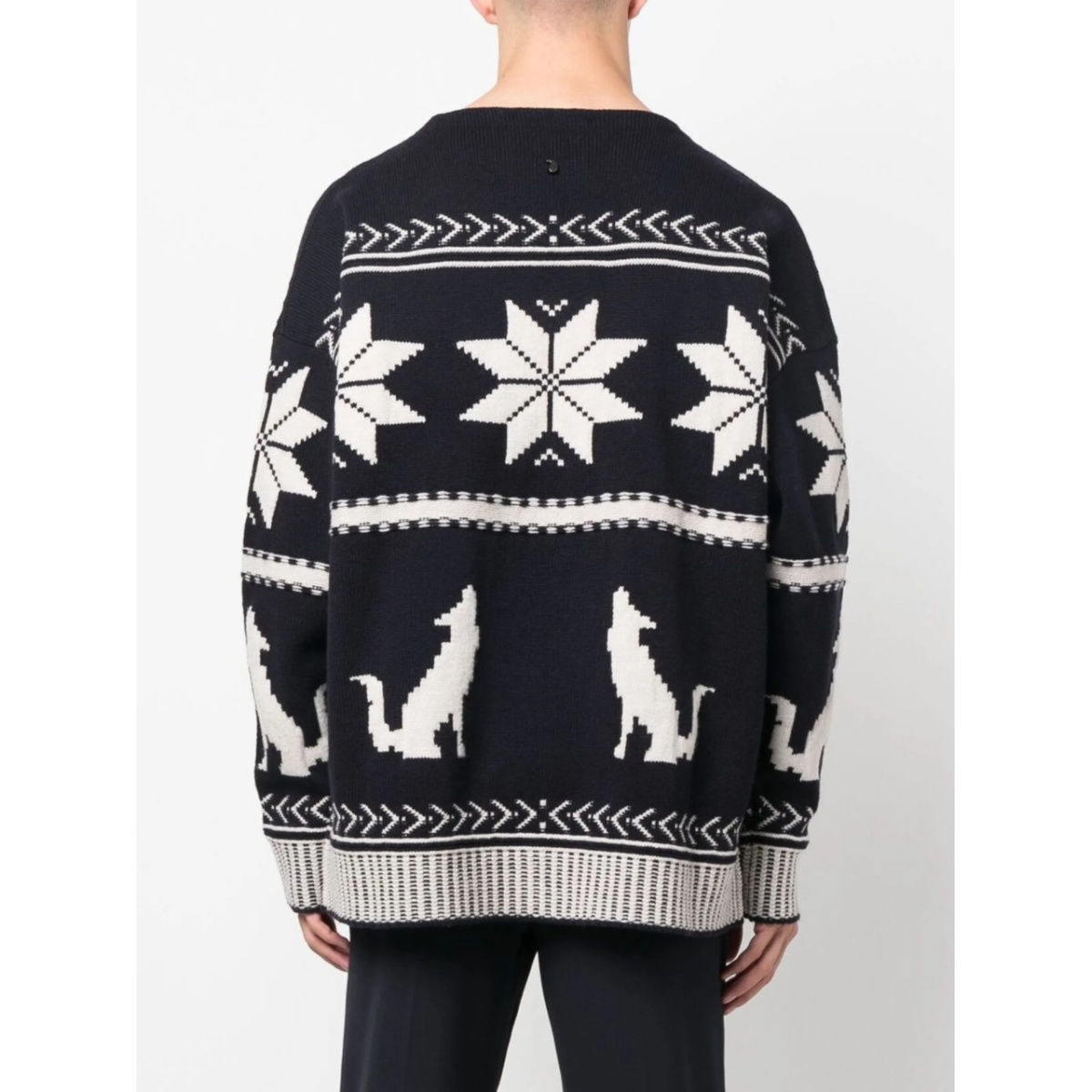 patterned-jacquard knitted jumper - Img 4