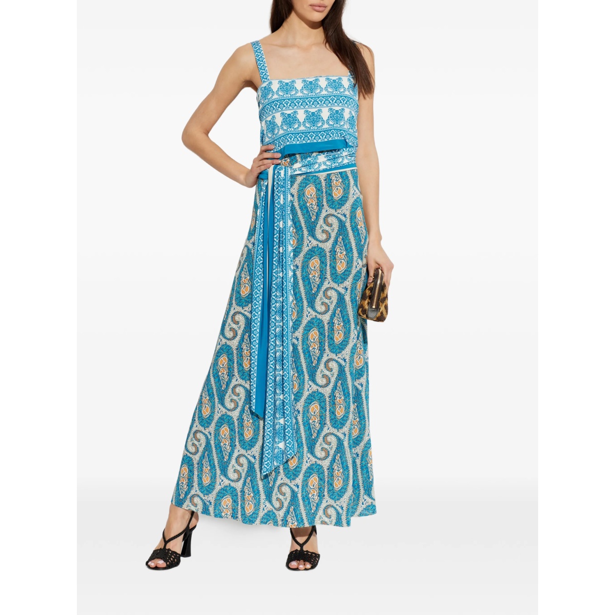 patterned tie-waist maxi dress - Img 2