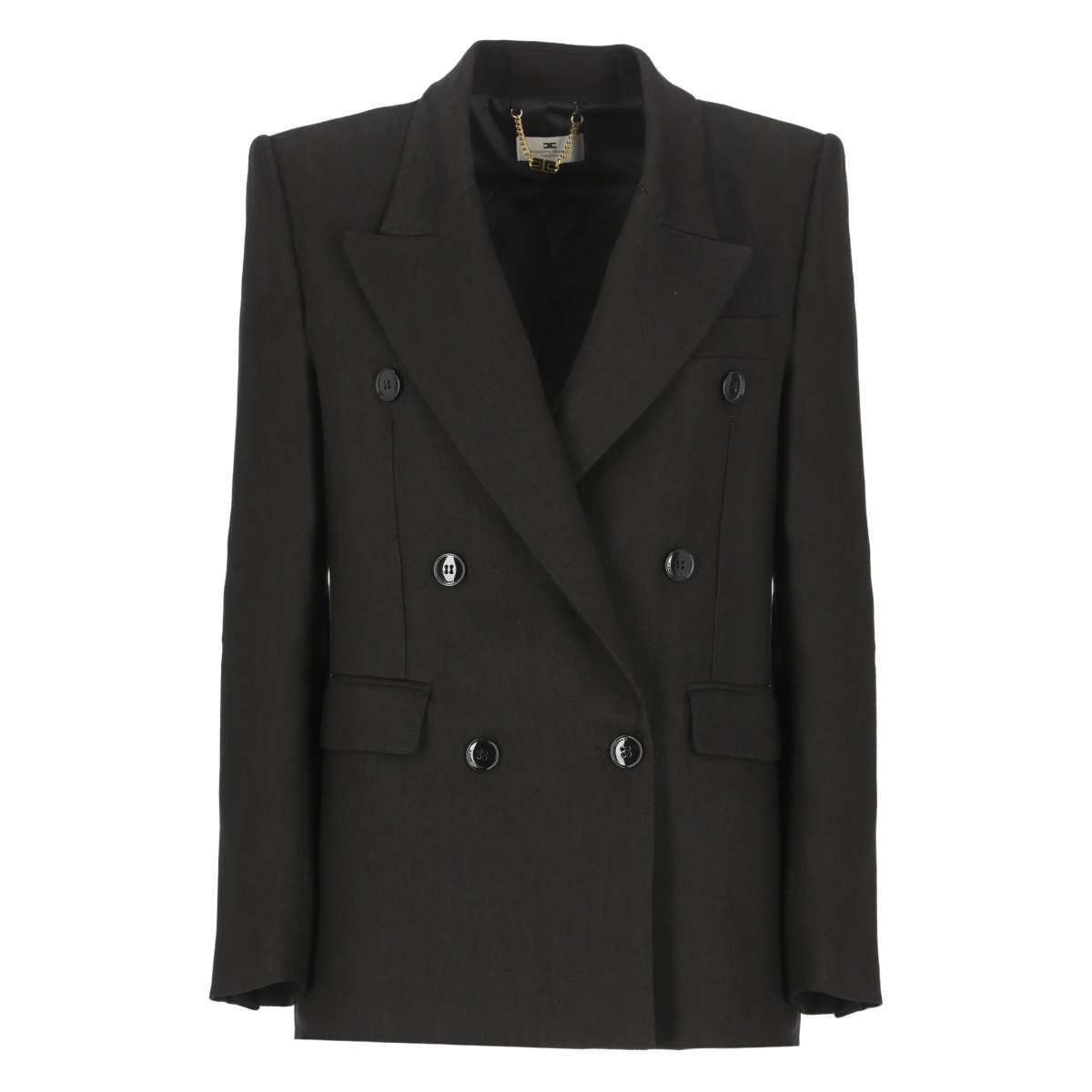 peak-lapel double-breasted blazer