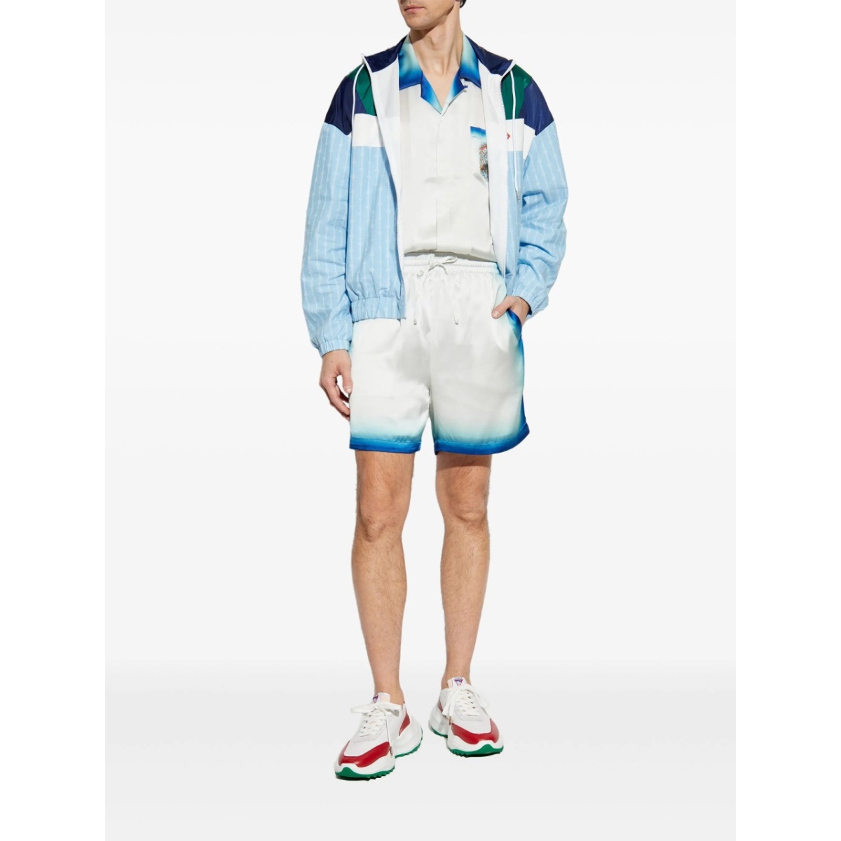 pinstripe-pattern track jacket - Img 2