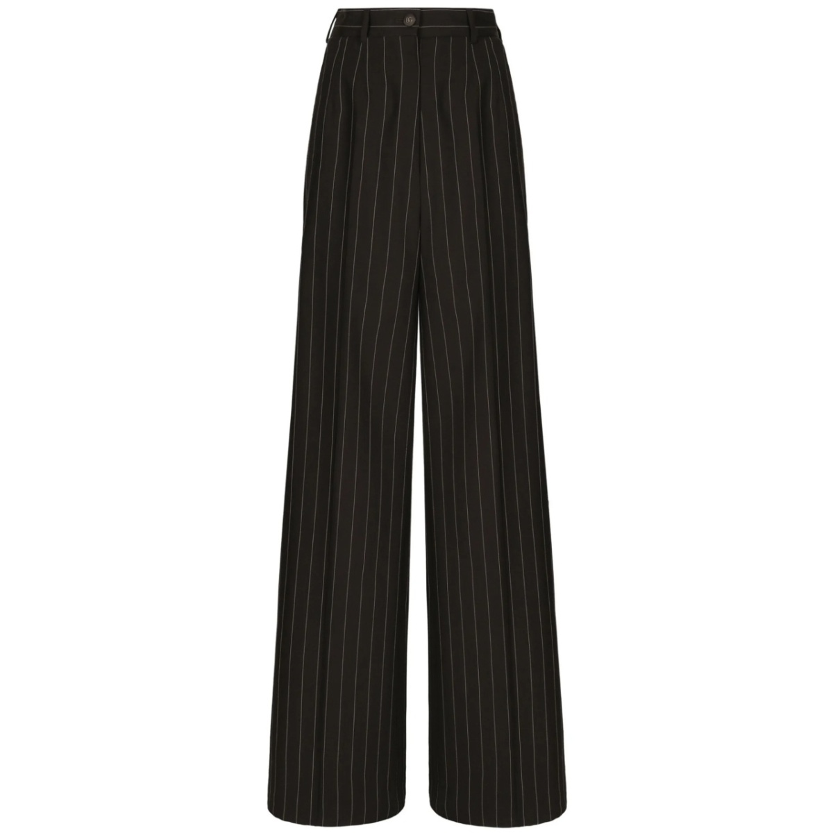 pinstripe-print wide-leg trousers