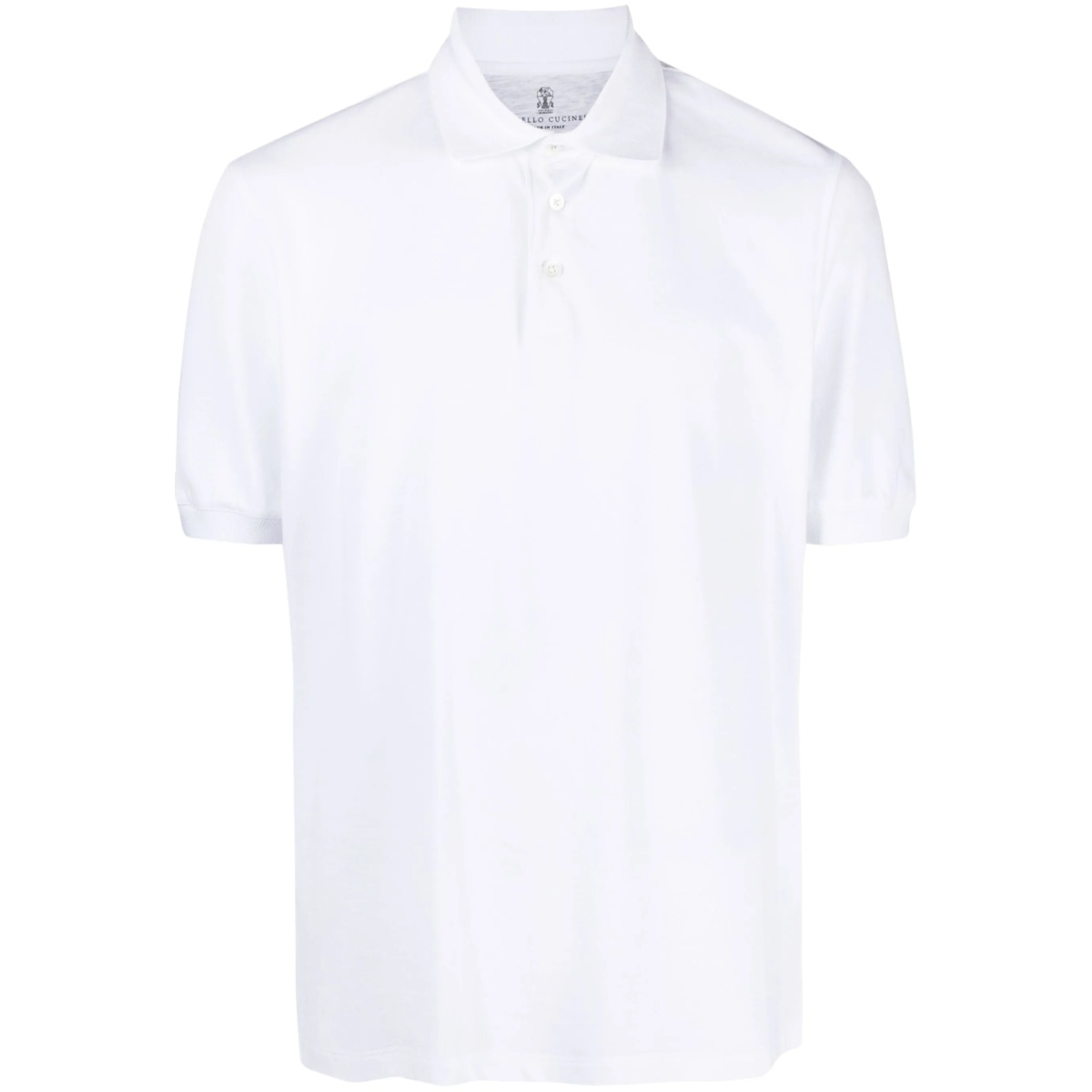 piqué-weave cotton polo shirt