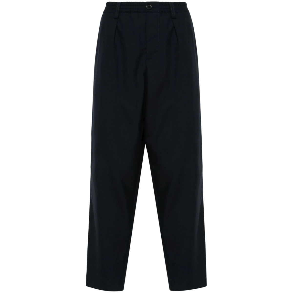 pleat-detail tapered trousers