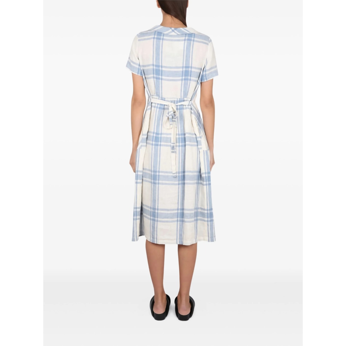 pleated check maxi dress - Img 3