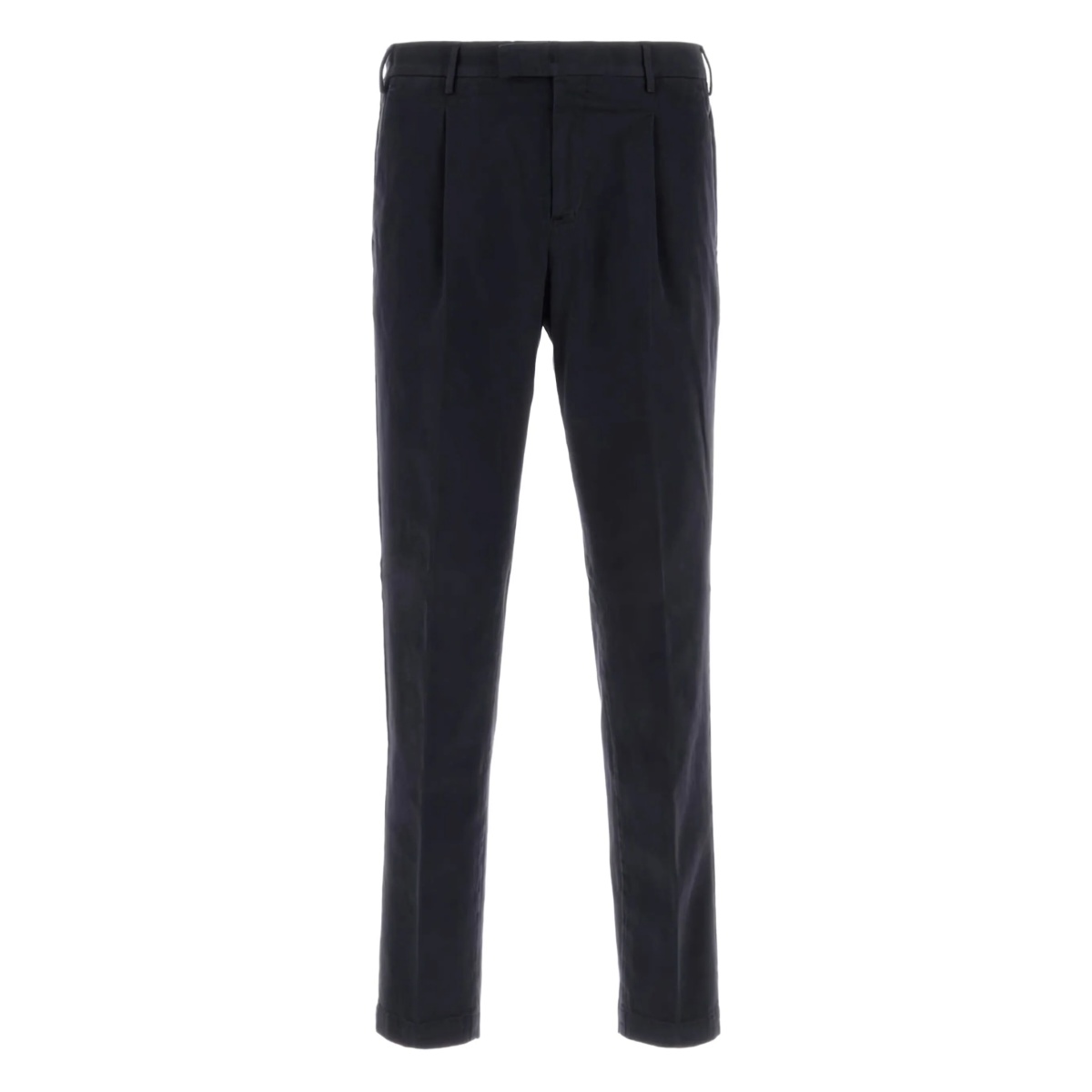 pleated cotton-blend trousers