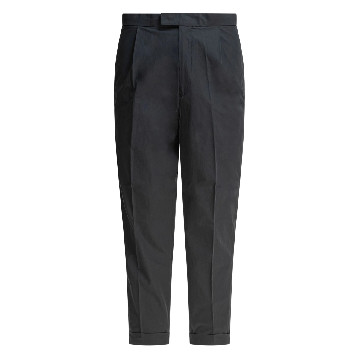 pleated-cuffed trousers