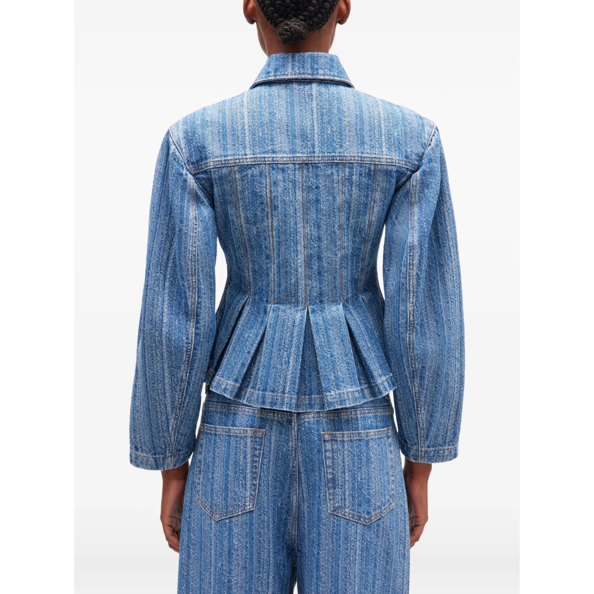 pleated denim jacket - Img 4