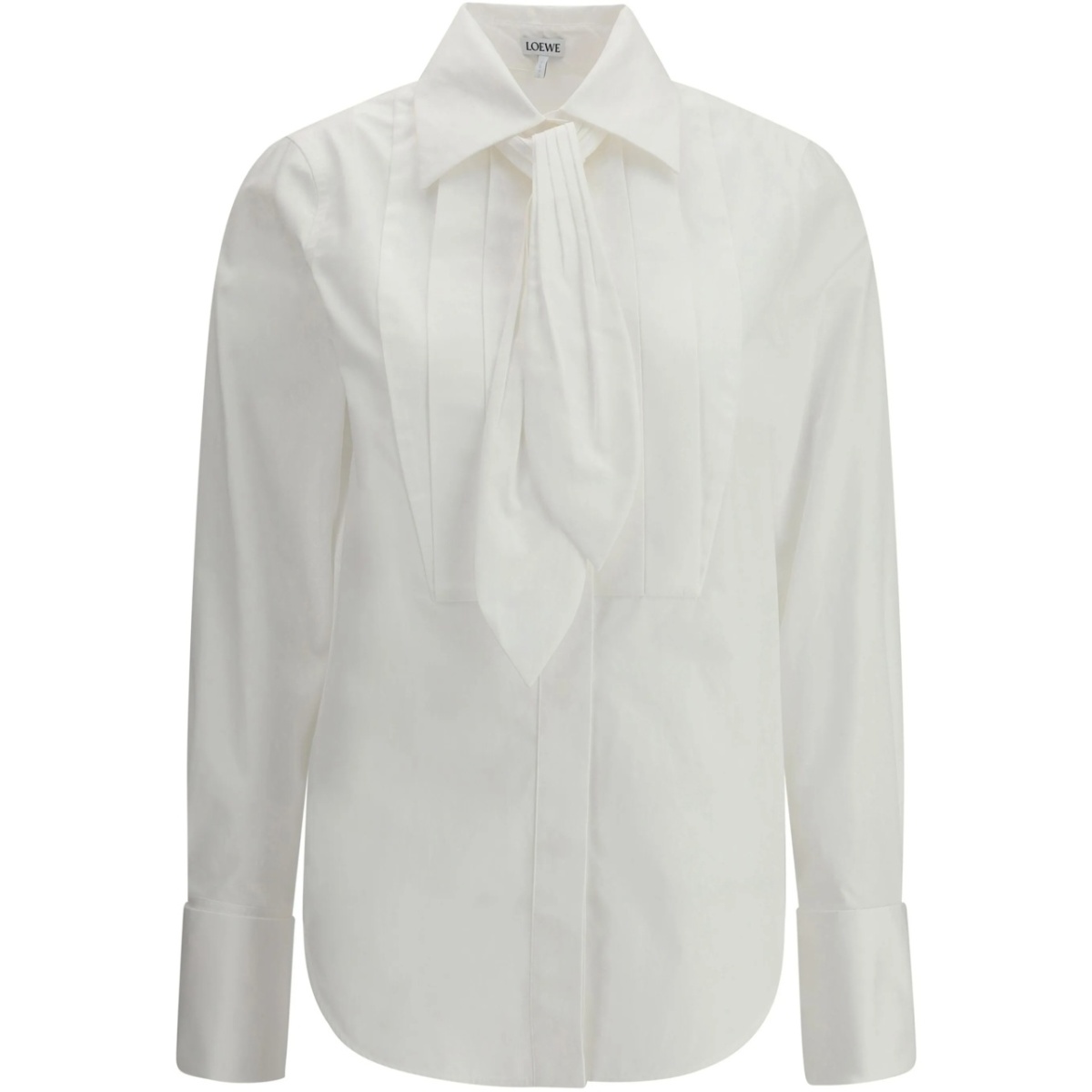 pleated-front shirt