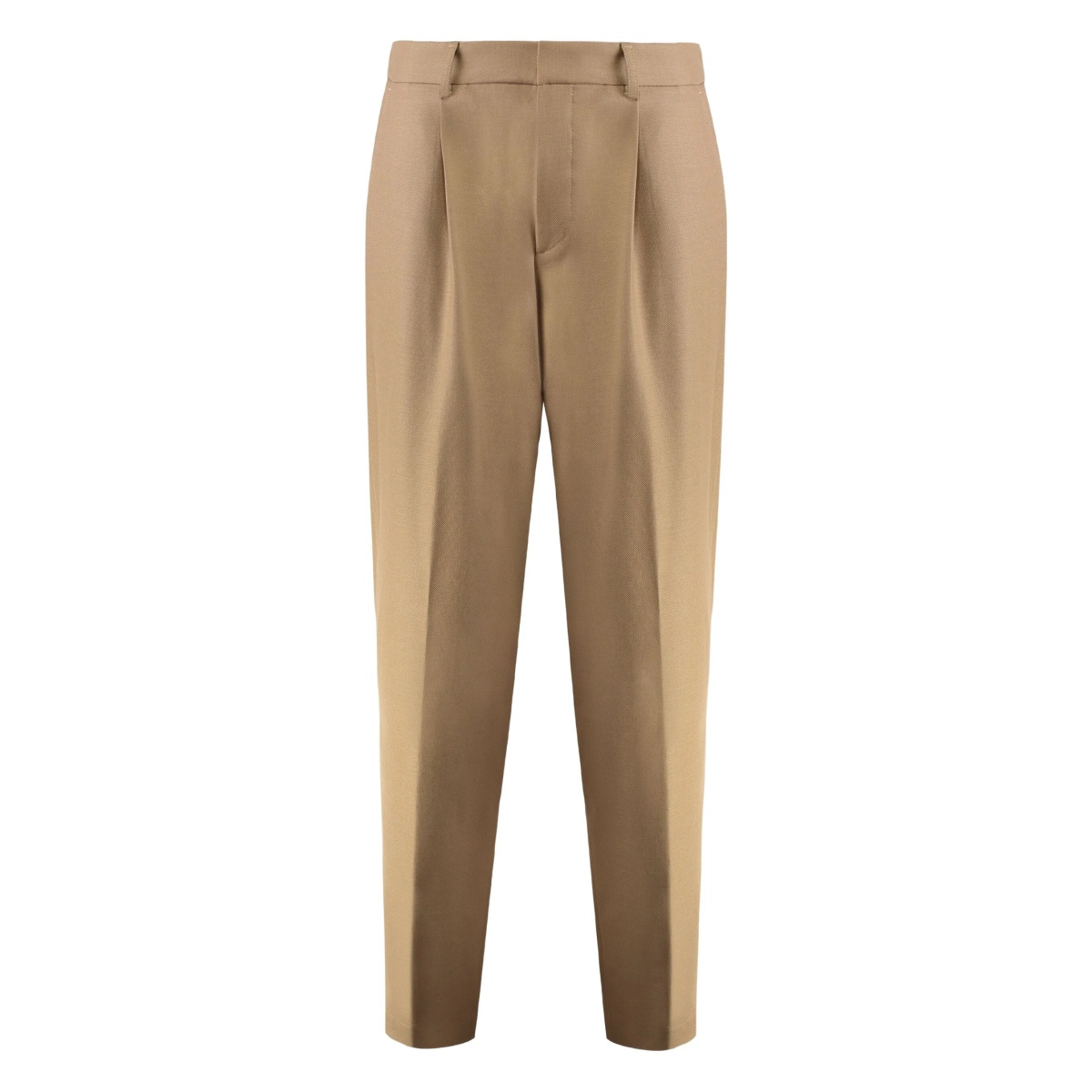 pleated-front trousers