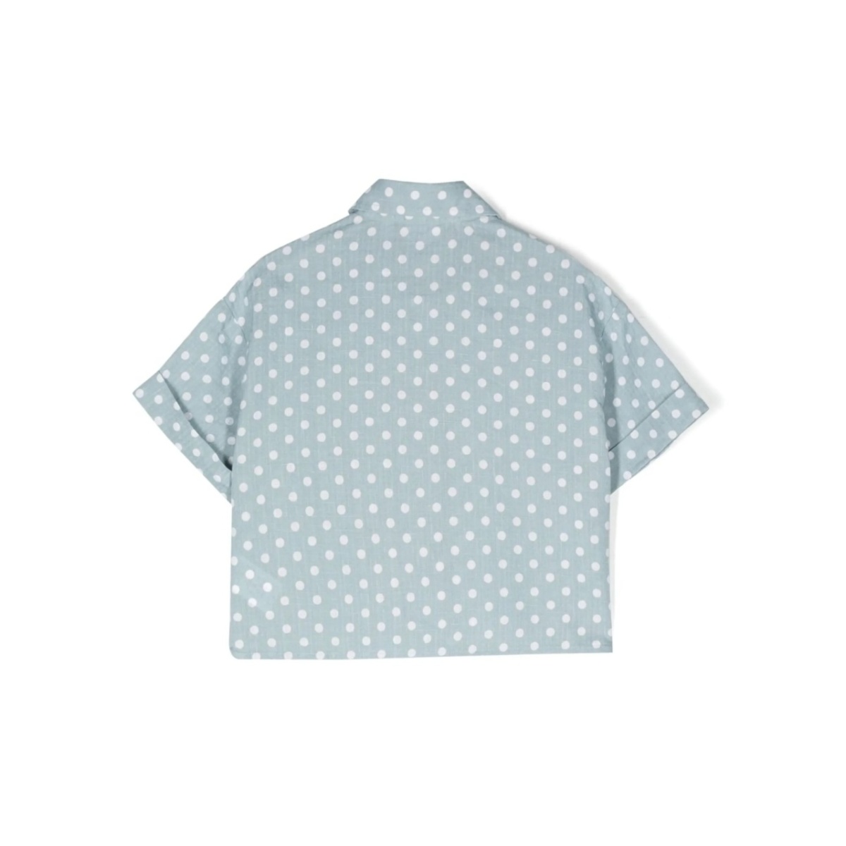 polka dot-print cropped shirt - Img 2