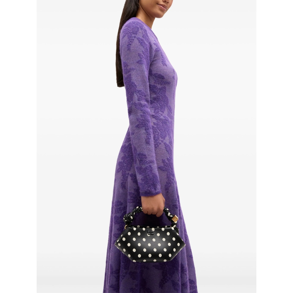 polka-dot twisted-handle tote bag - Img 2
