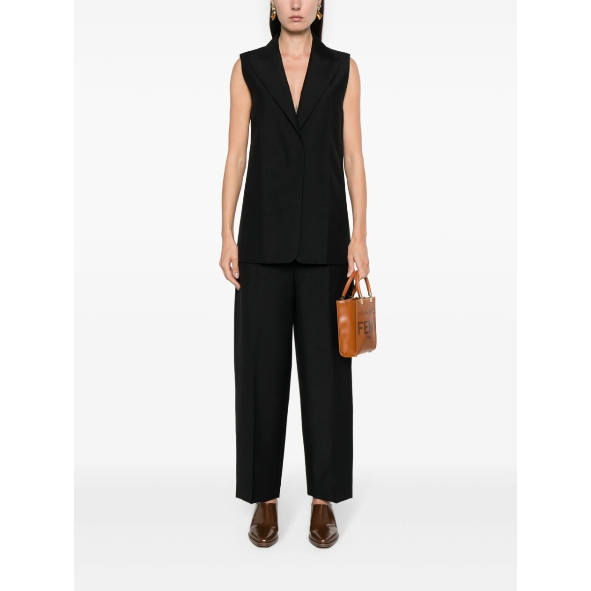 pressed-crease tapered trousers - Img 2
