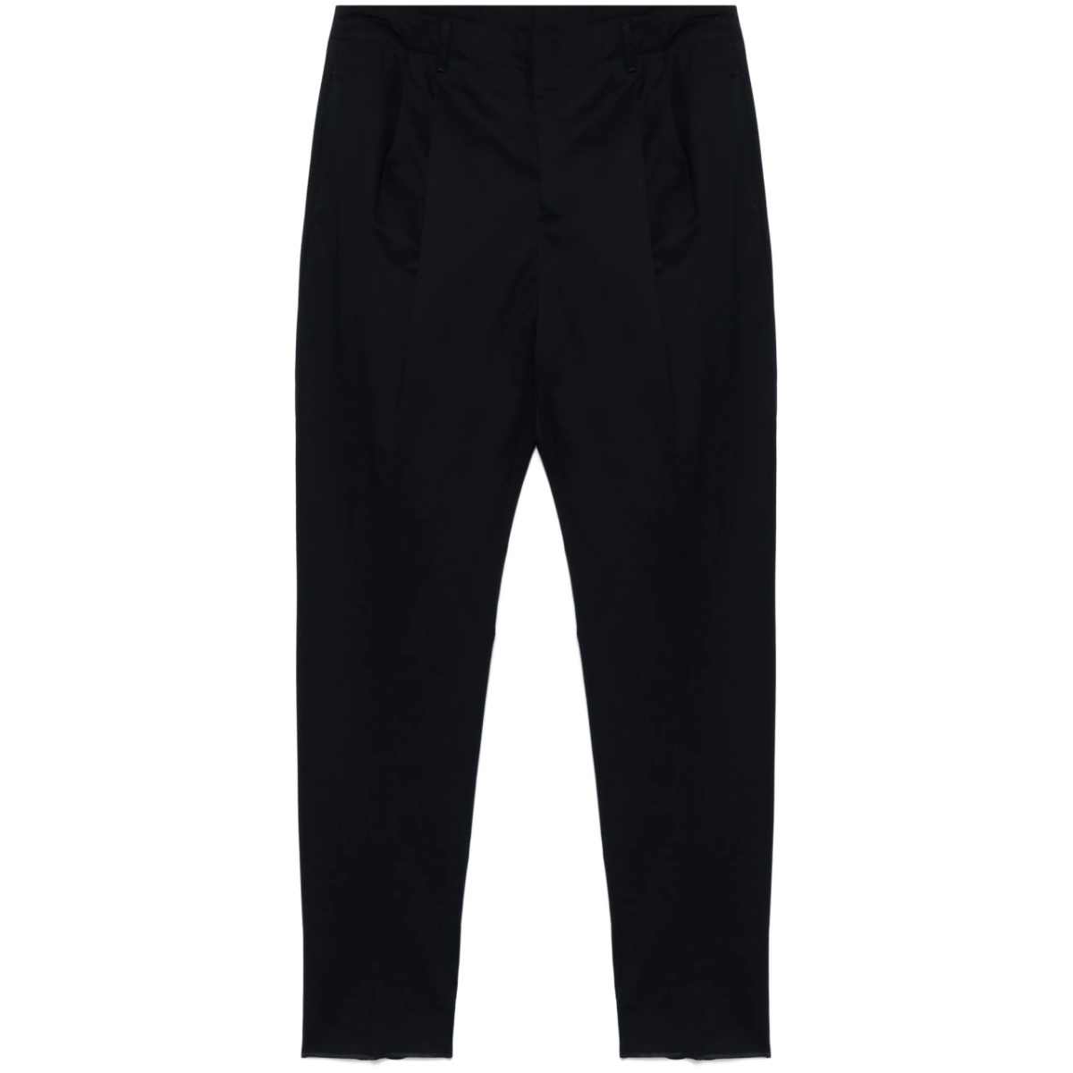 pressed-crease trousers
